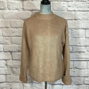 Crown and Ivy pearl beaded sweater